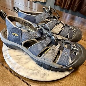 KEEN Newport H2 Men SZ 9.5 EU 42.5 Midnight Navy Blue Gray Waterproof Sandals